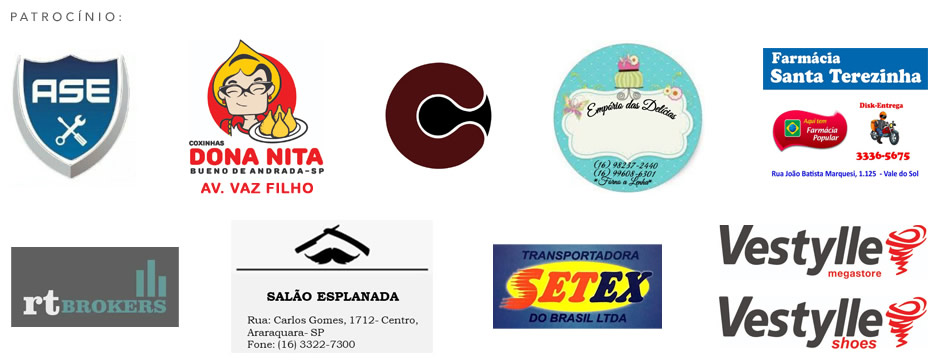 Logotipos dos patrocinadores