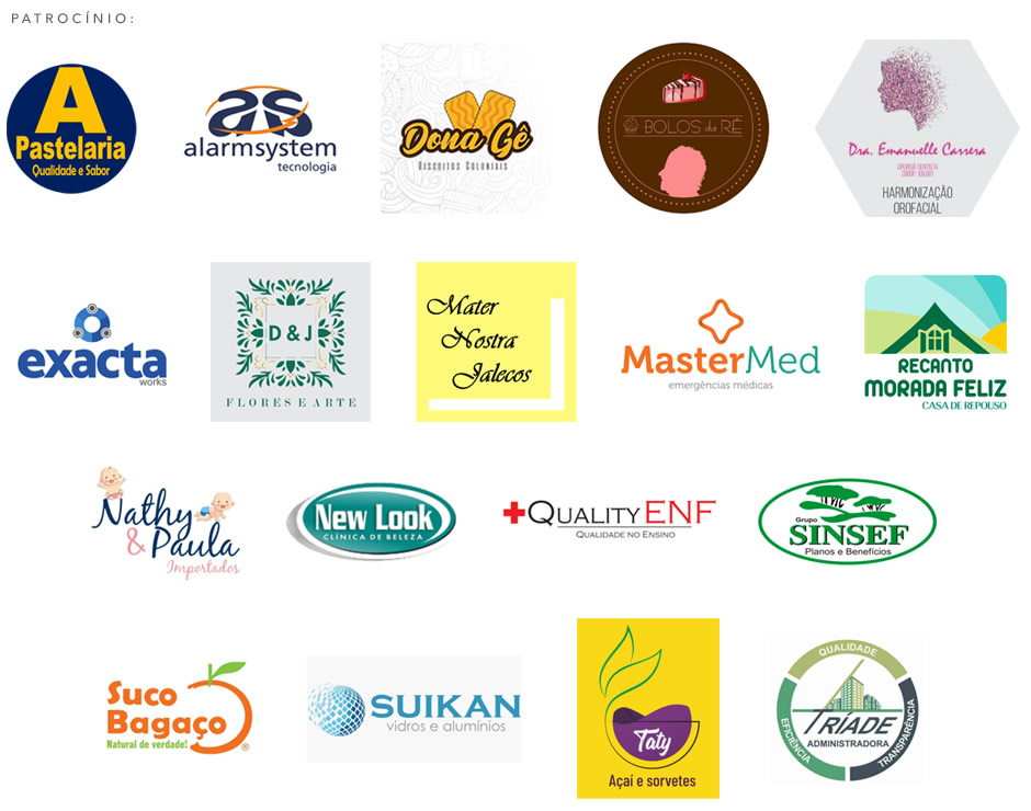 Logotipos dos patrocinadores