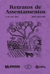 Revista Retratos de Assentamentos Volume 18, Número 1, 2015