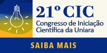 Banner de divulga��o do 21� Congresso de Inicia��o Cient�fica da Uniara