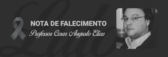Banner de divulga��o da Nota de Falecimento - Professor Cesar Augusto Elias