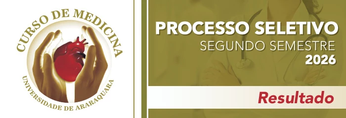 Banner de divulga��o do Resultado do Processo Seletivo Medicina Segundo Semestre 2026