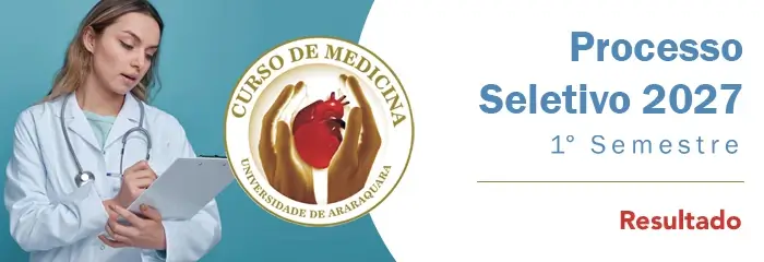 Banner de divulgação do Resultado do Processo Seletivo Medicina Primeiro Semestre 2027