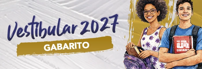 Banner de divulgação do Gabarito do Vestibular 2027