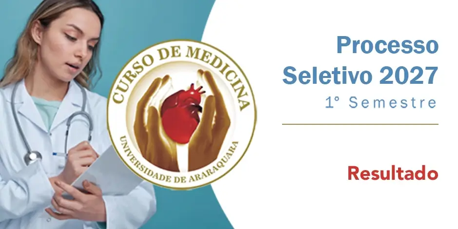 Banner de divulgação do Resultado do Processo Seletivo Medicina Primeiro Semestre 2027
