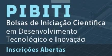 Banner de divulga��o do Programa Institucional de Bolsas de Inicia��o em Desenvolvimento Tecnol�gico e Inova��o - PIBITI