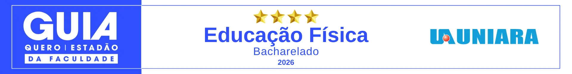 Educação Física Bacharelado Uniara - Quatro estrelas no Guia da Faculdade Estadão 2026