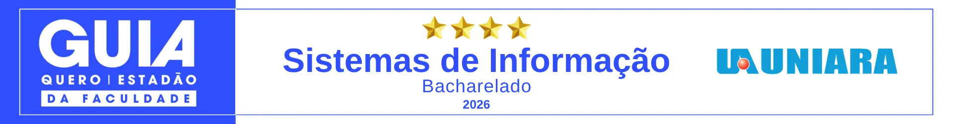 Sistemas de Informação Uniara - Quatro estrelas no Guia da Faculdade Estadão 2026